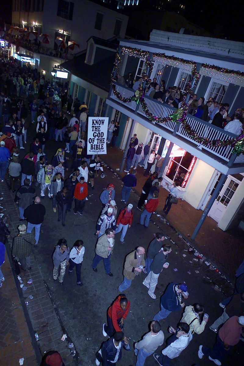 Proclaiming the word on Bourbon St.